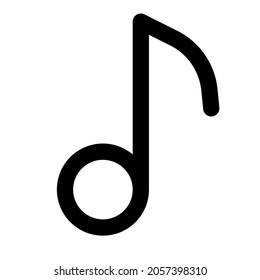 Musical note Logotype layout isolated on a white background