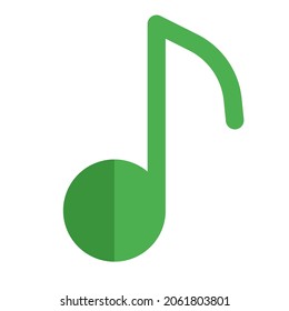 Musical note Logotype layout isolated on a white background