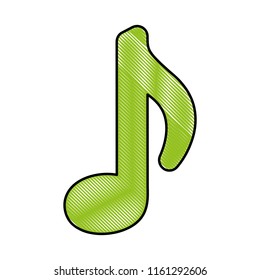 musical note melody isolated icon