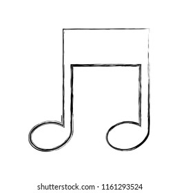 musical note melody isolated icon