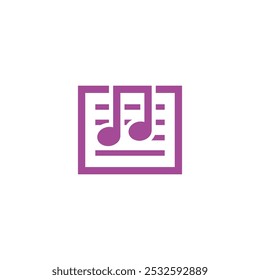 Nota musical Melody Logo design vetor modelo