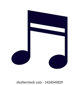 musical note melody on white background vector illustration
