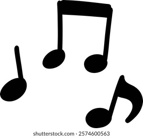 Musical Note, Melody, Simple Icon Set