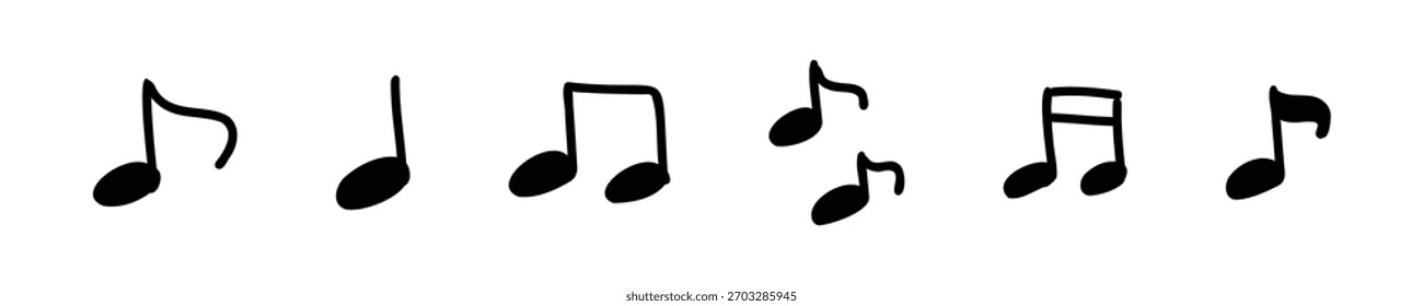 Nota musical, Melodia, Conjunto de ícones simples