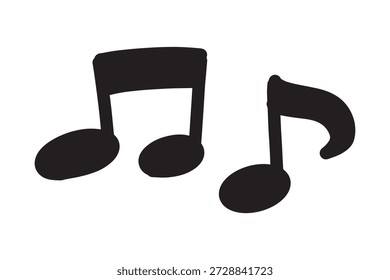 Musikalische Note, Melodie, einfaches Symbolset