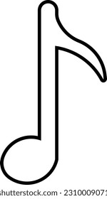 musical note music note audio musical notation Outline
