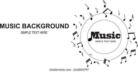 Musical note music music background vector illustration black and white abstract