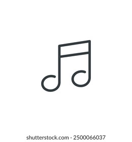 Musical note music icon, vector illustration
