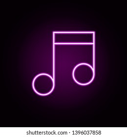 musical note neon icon. Elements of Minimal universal theme set. Simple icon for websites, web design, mobile app, info graphics
