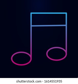 Musical note nolan icon. Simple thin line, outline vector of web icons for ui and ux, website or mobile application