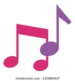 musical note on white background vector illustration