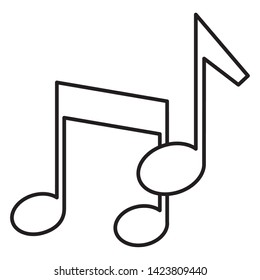 musical note on white background vector illustration