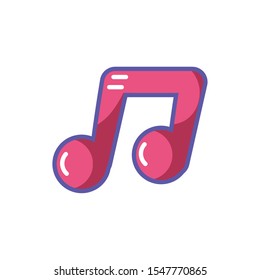 musical note on white background vector illustration design