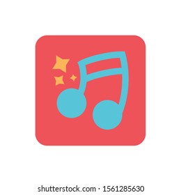 musical note on white background vector illustration design