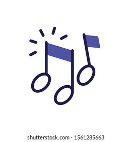 musical note on white background vector illustration design