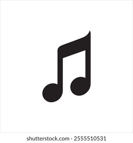 musical note Out line icon  silhouette Vector Style on white background