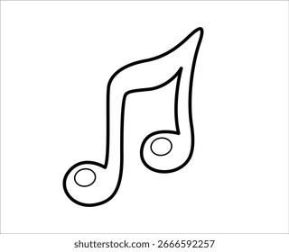 Elemento de estrutura de tópicos da nota musical. Ilustração isolada de vetor.