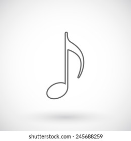 Musical note outline icon