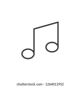 Musical note outline icon. linear style sign for mobile concept and web design. Music notes simple line vector icon. Symbol, logo illustration. Pixel perfect vector graphics