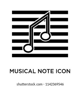 Musical note outline icon vector isolated on white background for your web and mobile app design, Musical note outline logo concept