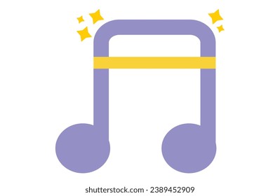 musical note party icon,Vector cartoon music note icon Sound media concept illustration pictogram. Audio note business splash effect concept,Musical Note, Sound, Song or Noise Sign. Vector