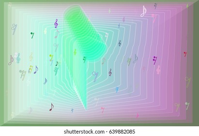 musical note pattern design