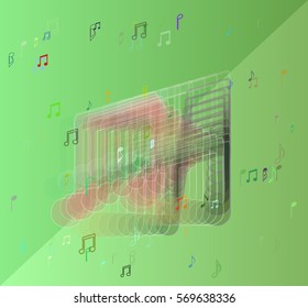 musical note pattern texture