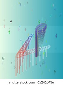 musical note pattern texture