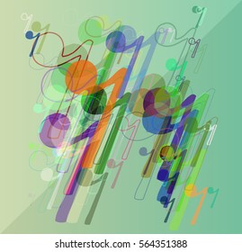 musical note pattern vector