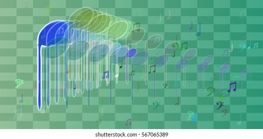 musical note pattern vector