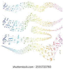 musical note sheet music music colorful icon