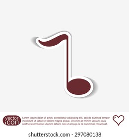 musical note sign. character singing and the music industry