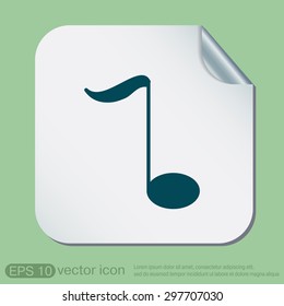 musical note sign. character singing and the music industry