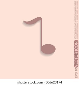 musical note sign. character singing and the music industry