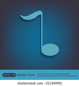 musical note sign. character singing and the music industry