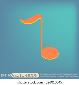 musical note sign. character singing and the music industry