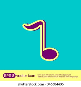 musical note sign. character singing and the music industry