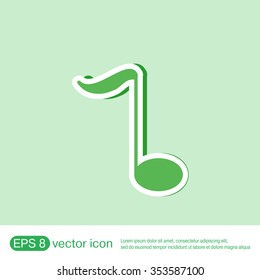 musical note sign. character singing and the music industry