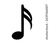 Musical note, sixteenth note – vector icon