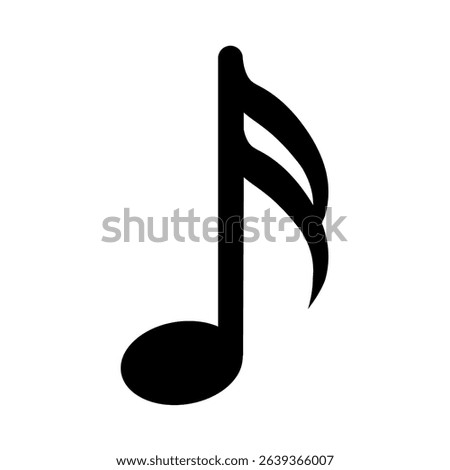 Musical note, sixteenth note – vector icon