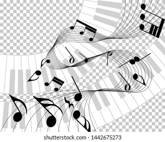 Musical note staff. EPS 10 vector illustration without transparency.