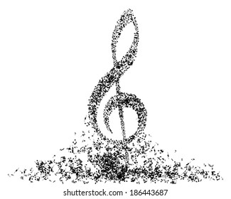 Musical note staff. EPS 10 vector illustration without transparency.