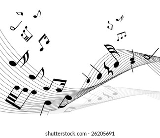 Music Notes Background Stock Vector (Royalty Free) 21677521