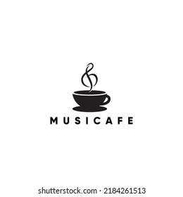 Musical Note Symbol Cafe creative  Logo