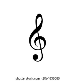 Musical note symbol Melody sign Music icon vector template