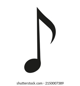 Musical note symbol Melody sign Music icon vector template