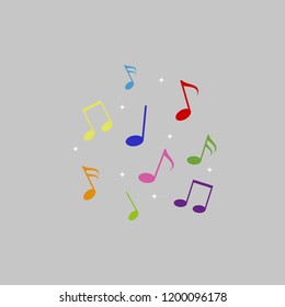 Musical note symbol vector