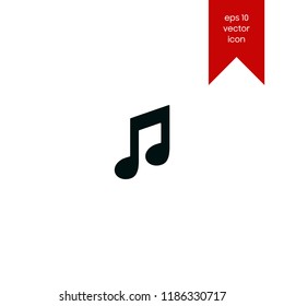 Musical note symbol vector icon