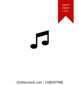 Musical note symbol vector icon