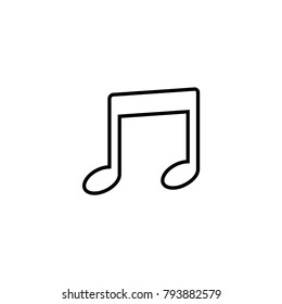 Musical note symbol vector icon